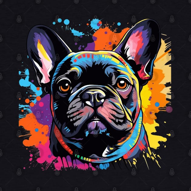 French Bulldog with a splash of color by NatashaCuteShop